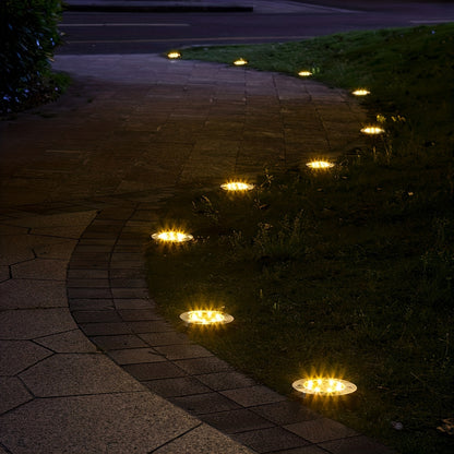 4/8/12/16pcs Solar Buried Light, IP65 Outdoor Landscape Lights, Solar Disc Lights, Garden Pathway Lighting, Solar Floor Lamps, 8pcs LED Solar Ground Lights for Roads, Courtyards, Walkways, Patios, Lawns