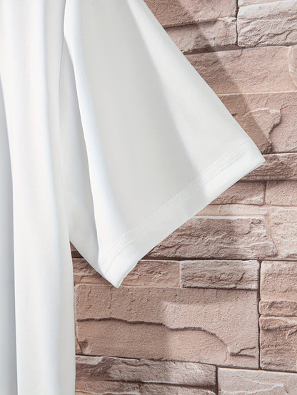 Conjunto de 4 t-shirts casuais para homem de cor sólida, estilo simples, manga curta e gola redonda, ideais para usar em casa, como pijama ou para atividades ao ar livre no verão.