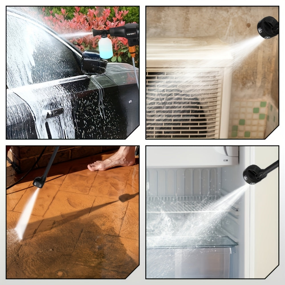 Brushless High Pressure Car Washing Water Gun, 6in 1 Electric Garden Washing Sprayer Cleaning Machine, Suitable for Washing Cars, Washing Floors And Yard Garden Watering, Floor Cleaning Tool, Car Wash Sprayer, Highpressure Wa