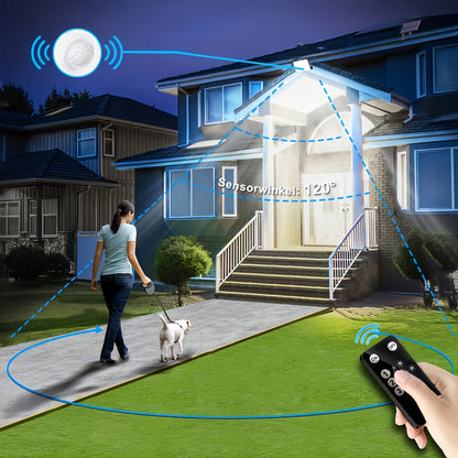 1/2pcs Solar Outdoor Lights, Motion Sensor Security LED Lights Dusk to Dawn, 2in 1 Solar Flood Lights IP65 for Yard Driveway Lighting, (172pcs LED Solar Flood Lights)