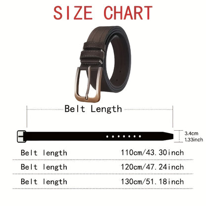 Set of 3 Men's Casual Vintage Belts, Durable Breathable Belts Designed for Business Professionals, Mature Individuals, and Fashion Enthusiasts, Ideal Gift for Any Occasion, Men's Luxury Belts, Adjustable, Square Buckle, Suita