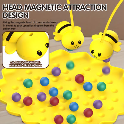 69pcs Beehive Fishing Game Set | STEM Fine Motor Skills Toy for Kids Ages 3-8 | Magnetic Fishing Rods Multiplayer Family Board Game | Classroom Party Birthday Gift | Halloween/Christmas Educational Present, Best for Christmas