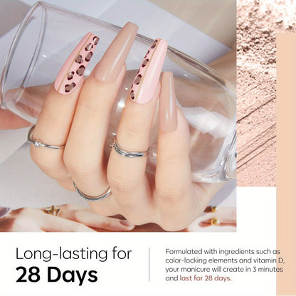 11Pcs/Set Dip Powder Nail Kit Starter 4 Colors Nude Skin Tone Golden Glitter Neutral Acrylic Dip Powder Liquid Set With Base Coat And Top Coat Activator For French Manicure Salon