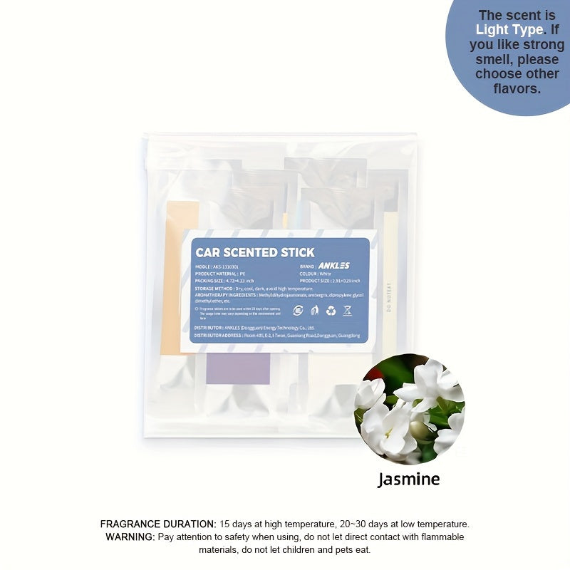 4-Pack Aromatherapy Car Air Freshener Sticks, Essential Oil Diffuser, Long-Lasting Fragrance, Compressed Scent Tablet, Incense Stick for Vehicle Interior, Home & Office Use