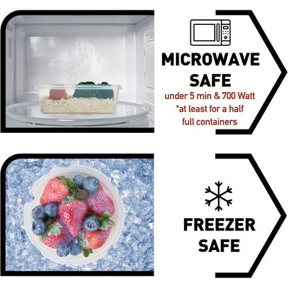 48pcs Airtight Food Storage Container Set with Labels And Marker, Includes 24 Lids + 24 Containers, Reusable & Leak-Proof Plastic Storage Containers for Meat, Eggs, Fruit And Vegetable, Perfect for Pantry, Travel, Outdoor Pic