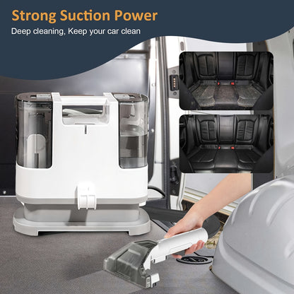 450W Heavy-Duty Carpet Cleaning Machine with Powerful Motor - Deep Cleaning for Hardwood Floors, Carpets, Upholstery, Curtains - Compact Design with Stable Base, European Plug (220-240V) - Ideal for Home, Office, Carpet Clean