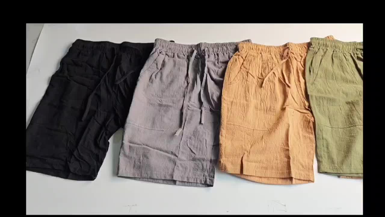 2pcs Men's Casual Shorts - Regular Fit with Pockets, Solid Color (Black & Beige), Breathable Fabric for Summer, Beach & Casual Attire, Warm Weather Clothing, Timeless Style, Lightweight Material, Summer Wardrobe