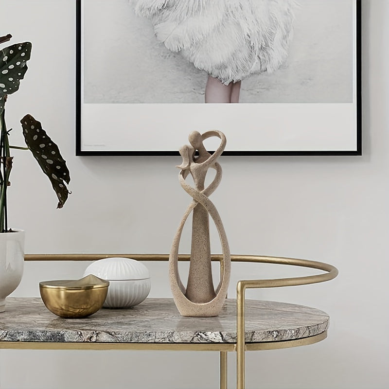 1pc, Kissing Couple Statue Abstract Sculpture Resin Statue Home Decor Modern Home Office Desktop Shelf Bookshelf Decoration, Christmas Gift