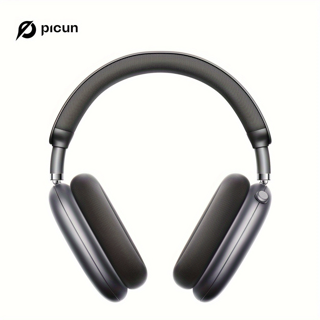 Picun F8 Pro Wireless Over-Ear Headphones with 52dB Hybrid ANC, Hi-Res Audio, Detachable Fabric Ear Cushions, Smart 5-Mic ENC, 140-Hour Standby, and Seamless Dual-Device Connectivity, Black, Wireless Headphones, Modern Headph