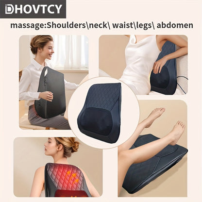 DHovtcy Full Body Massager with Heat – 3 Massage Modes, 2 Levels, 3D Kneading for Deep Tissue & Muscle Relaxation, Portable Design for Home Use, White & Black Options, Muscle Massager, Modern Aesthetic, Durable Construction