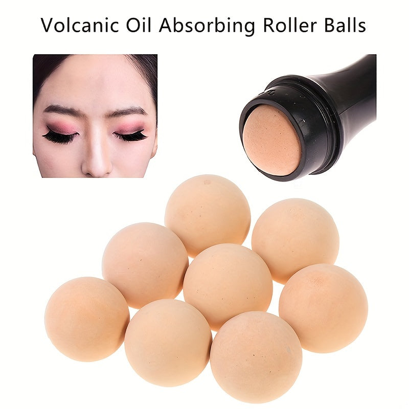 2 In 1 Oil Absorbing Volcanic Roller Volcanic Rolling Balls For Face Volcanic Stone Face Roller Portable Reusable Oil Control On The Go Instant Results Remove Excess Shine For Oily Skin
