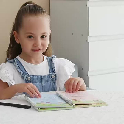 Early Education Bundle: 4 Books, 1 Pen, 6 Refills & 1 Pen Grip - Perfect For Kids Christmas And Halloween Gift!