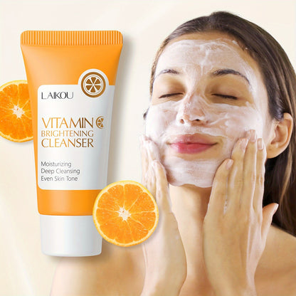 1pc 50g Vitamin C Cleanser, Facial Wash Cleanser, Gentle Cleansing Pores Cleanser, Brightening Oil Control Cleanser