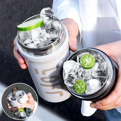 20oz/600ml Double-Wall Vacuum Insulated Stainless Steel Travel Mug - Thermal Cup with Leakproof Flip-Top Lid, Keeps Drinks Hot/Cold for Hours, Large Capacity Thermos for Coffee, Tea, Water - Perfect Gift for Coffee & Tea Love