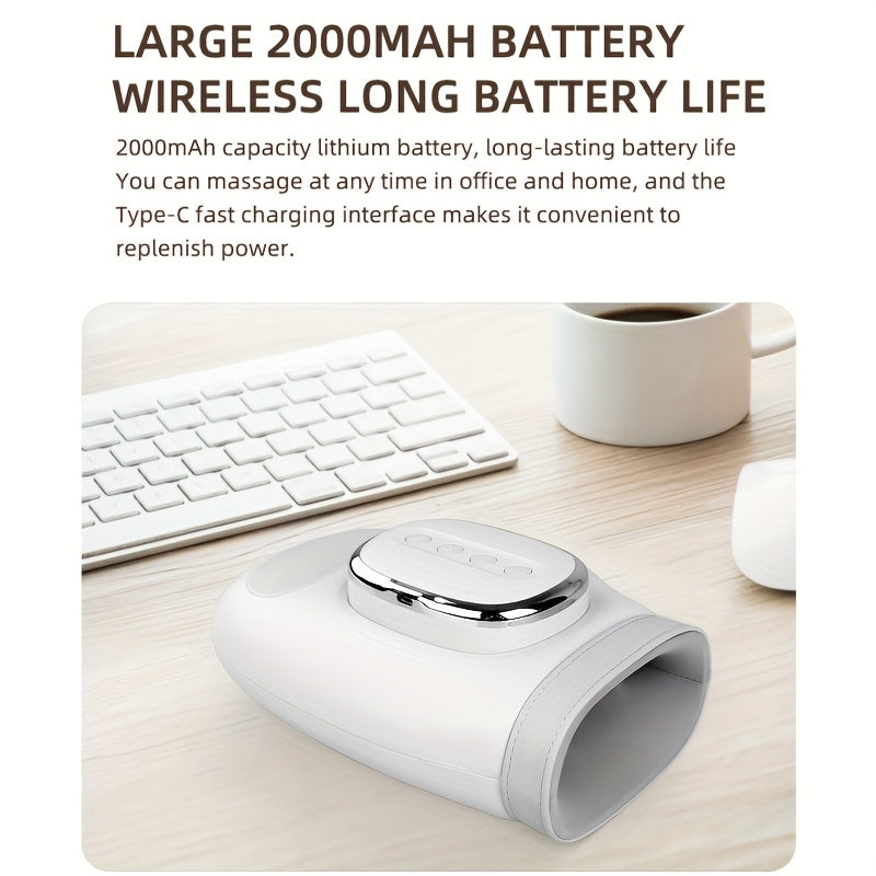 Ideal Gift, Hot Pressure Relax Hand Massager with 3 Massage Modes, 4 Temperature Settings, and 5 Air Wave Models Glove to Release Hand Stress from Long-Term Labor, Perfect for Moms and Women