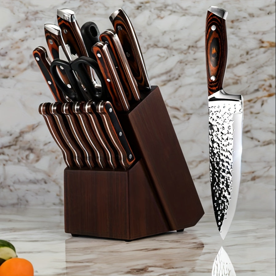 Set Of 15 Kitchen Knives, Professional Chef Knife Set, Kitchen Knife Set Includes Chef Knife, Best Christmas Gift