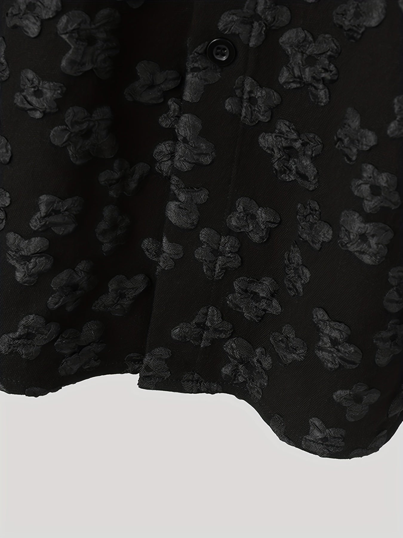 INCERUN Men's Bohemian Floral Print Casual Shirt - Loose Fit, Button-Down, Polyester Blend, Machine Washable