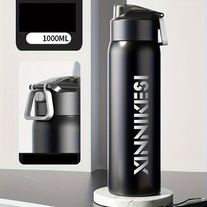 1000ml/600ml Stainless Steel Insulated Water Bottle, Wide Mouth for Hot & Cold Retention - Sports Gym Cycling Outdoor Hiking Travel Car Cup with Leakproof Vacuum Double-Layer Design (BPA Free)