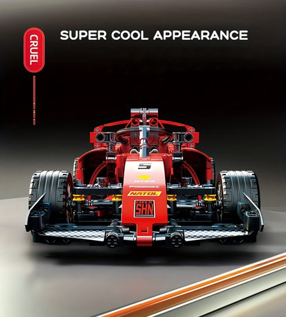 New Racing Car, Formula Retro Car Model, Remote Control Car Building Block, Cool Collection Model Car Kit, Building Toy, Suitable For Christmas Gifts, Halloween Gifts