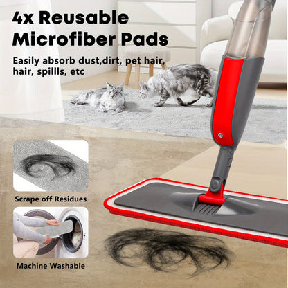 1set, Multi-purpose Spray Mop For Cleaning Floors With Extra Reusable Washable Pads And Refillable Sprayer - Wet/dry Spray Mop Set For Home And Kitchen, Hardwood, Laminate And Vinyl Planks, Cleaning Supplies, Cleaning Tool, B