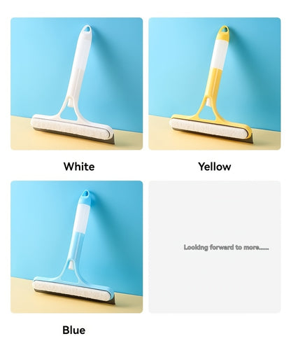 3-In-1 Multi-Functional Glass Cleaning Tool with Sprinkler, Polypropylene (PP) Plastic, for Bathroom, Kitchen, Living Room, Bedroom, Toilet - Efficient Mirror And Window Scraper