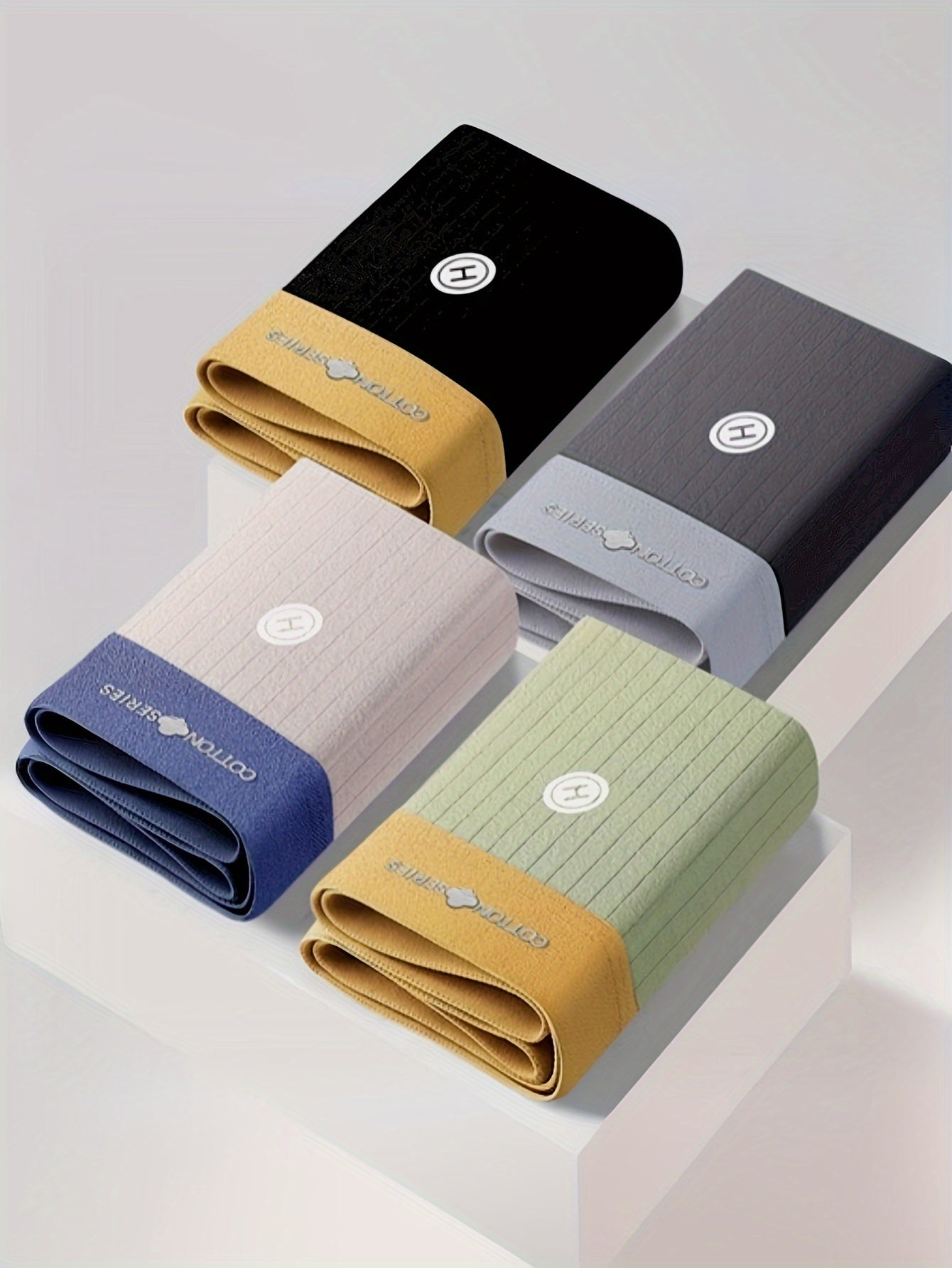 4pcs Men's Underwear, Cotton Breathable Soft Comfy Skin-friendly Stretchy Boxer Briefs Shorts, Perfect For Everyday Wear