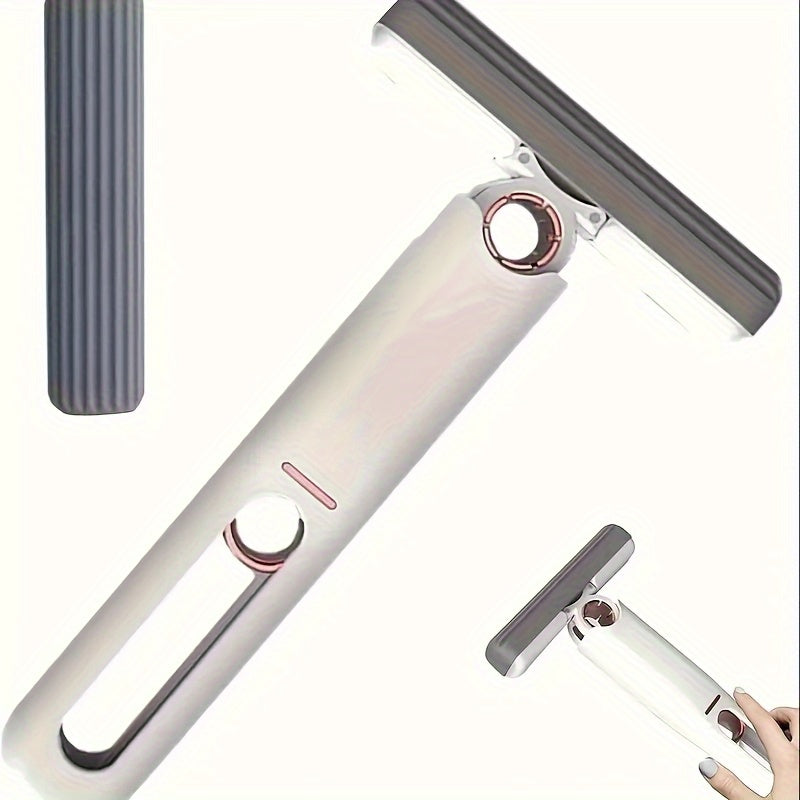 4pcs/1 Set Mini Mop with Self-Squeezing Mechanism - Portable, White Synthetic Fiber Cleaning Tool, Suitable for Home, Living Room, Bedroom, Furniture and Window Cleaning, Window Cleaning Tool | Modern Mini Mop | Compact Desig