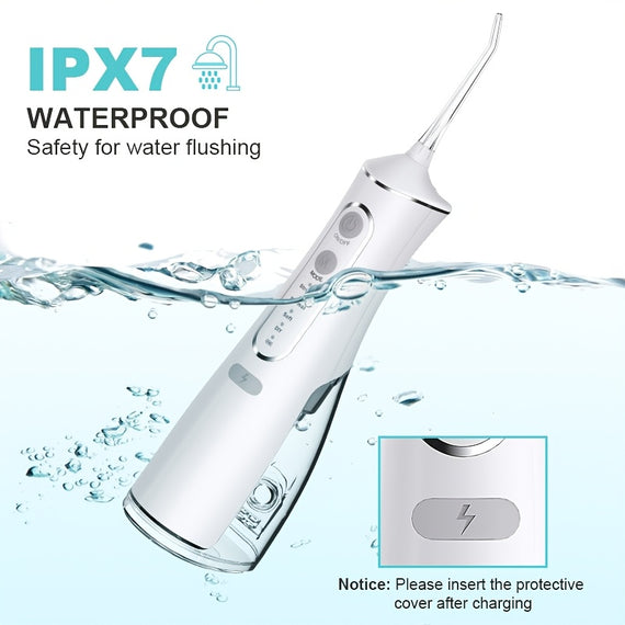 Cordless Water Flosser Oral Irrigator, Rechargeable Water Flosser, USB Charging Portable, IPX7 Waterproof, Cordless Electric Water Flosser, Water Flosser Waterproof, Oral Care, Dental Hygiene, Portable Design, Ergonomic Grip,