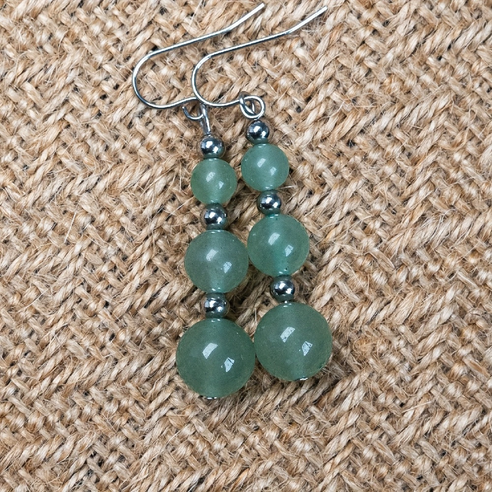 1Pair Handmade Natural Stone Earrings,Tiger Eye Bead Earrings,Aventurine Earrings,Carnelian Earrings for Women in Bohemian Style, Valentine's Day Gift