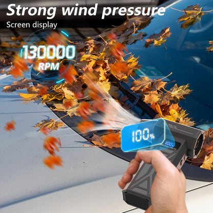 130000RPM Violent Turbofan, Intelligent Display Screen with 4-speed Adjustable, Including 5 Hair Dryers, 4000mAh High-capacity Battery, The Best Holiday Gift for Portable Air Blowers Suitable for Computers, Keyboards, Outdoor