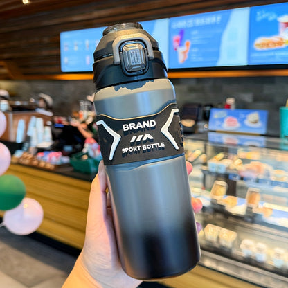 1 Large Capacity 316 Stainless Steel Insulated Sports Water Bottle, 670ml/22oz Portable Carry Handle Vacuum Insulated Bottle, Outdoor Travel Camping Hiking Gym Drinking Cup with Leakproof Anti-Slip Design and Flip Lid - Perfe