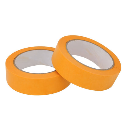 20pcs Orange Painter's Tape, 30mm x 50m - Removable Adhesive for Walls, Automotive, and Home Decoration, No Solvents Needed, Strong Bonding for Concrete Surfaces, Wall Adhesive | Consistent Width | Strong Adhesive