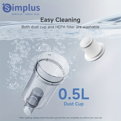 Aspirador Portátil Simplus 16000Pa – Potência 400W