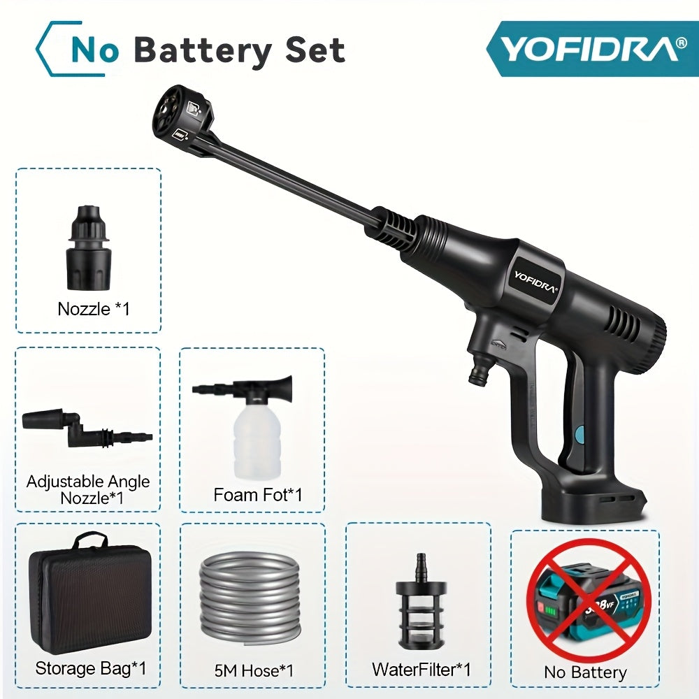 Brushless High Pressure Car Washing Water Gun, 6in 1 Electric Garden Washing Sprayer Cleaning Machine, Suitable for Washing Cars, Washing Floors And Yard Garden Watering, Floor Cleaning Tool, Car Wash Sprayer, Highpressure Wa