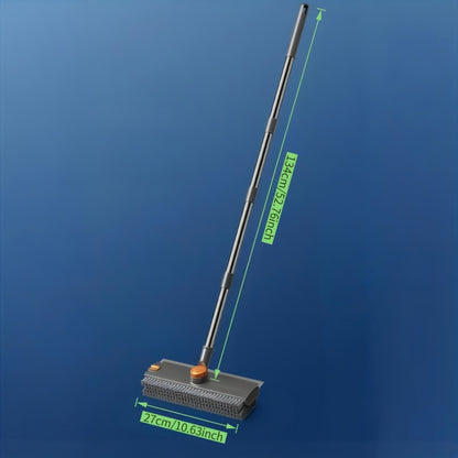 Heavy-Duty Floor Scrub Brush with Long Handle - Stainless Steel & Plastic Construction, Rotating Head for Efficient Cleaning of Floors, Carpets, Walls, Patios, Bathrooms - Durable Multi-Surface Brush for Hardwood, Tile, Linol