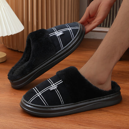 Pair of Winter Warm Men's Oversized Slippers for Home UseSuitable for men & women