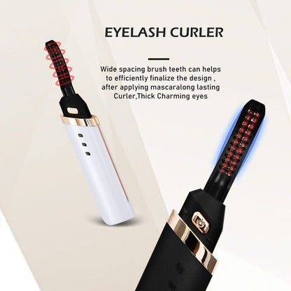 Long-Lasting Portable Electric Eyelash Curler with Heated Technology - Perfect Gift for Women