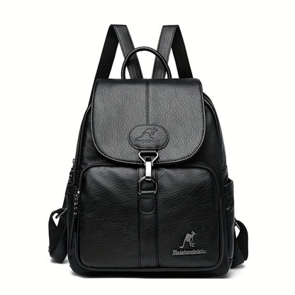 Women'S Genuine Leather Backpack - Vintage Backpack with Zipper Closure, Adjustable Shoulder Straps & Front flap pocket - Elegant Everyday & Formal Bag in, Brown, - Durable Polyester Lining for Women, Versatile Carryall, Clas