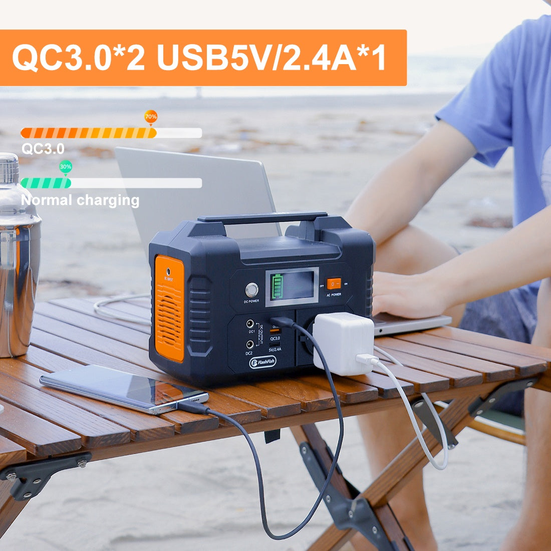 200W Portable Power Station 60W Foldable Solar Panel, 151Wh Digital Display Solar Generator, with BMS Smart Battery | High-Density Lithium Battery | Sine AC Power, Home Backup | Outdoor Travel Essential Set, Portable Generato