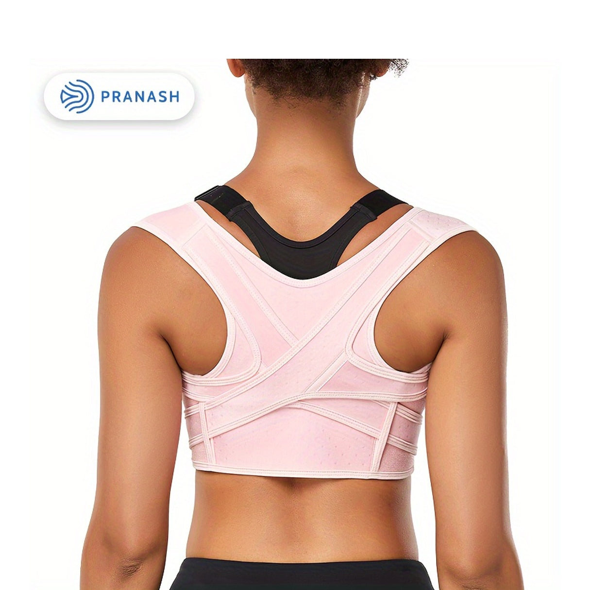 Adjustable Posture Brace with Thoracic Lumbar Support - Back, Hunchback & Round Shoulder, Comfortable Body Support Belt for &, Ideal for Scoliosis, Osteoporosis (Black)