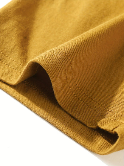 Kid's Solid Color T-shirt, Casual Short Sleeve Top, Boy's Tee For Summer