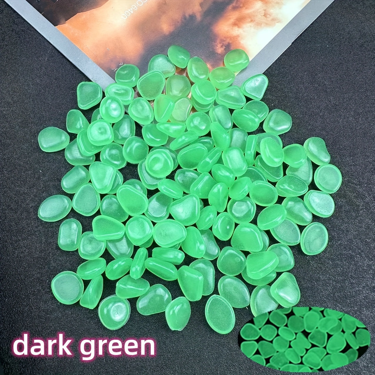 100pcs/500pcs Outdoor Luminous Miniature Pebbles, Garden Potted Mini Garden Accessories, Garden Decoration, Garden Supplies, Wedding Party Decoration, Festival Supplies, Garden Aquarium Dark Glow-in-the Dark Luminous Stone! (