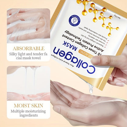 Collagen Facial Mask Moisturizing, Firming, Brightening, Hydrating, Four Seasons Hydrating Mask, Skin Care, Cosmetics