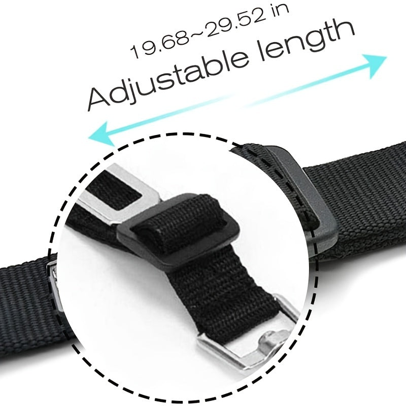 Keep Your Pet Safe On The Road: 1pc Retractable & Adjustable Pet Seat Belt For Cars