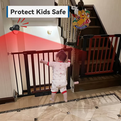 Motion sensor alarm with remote control, 125dB anti-theft alarm system, suitable for home, RV, garage, office, apartment, car