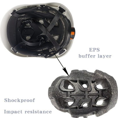 Industrial Safety Helmet Construction Site Safety Cap Flame Retardant Helmet with EPS Cushioning Pad Protective Headgear