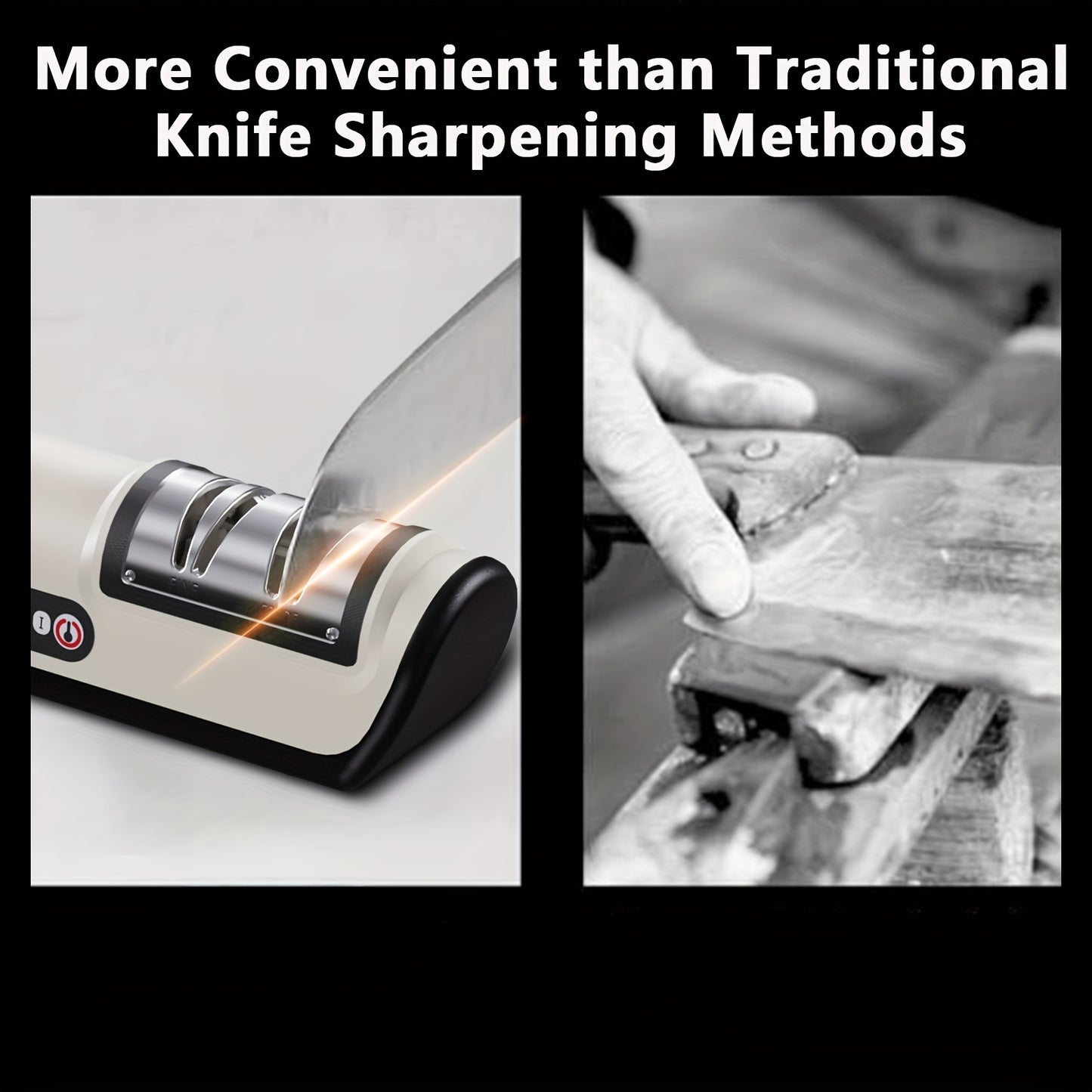 Electric Knife Sharpener - USB Rechargeable, 20° Precision Edge for Kitchen & Pocket Knives | Fast Sharpening & Polishing | Compatible with Chef Knives, Santoku, Ceramic, Slicing & Paring Knives,  Compact Design, Highquality