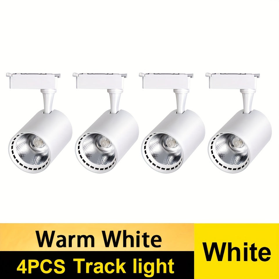 4pcs Track Light AC175-265V Set LED Track Lighting Rail Lamp LED Spot 12W 20W 30W 40W Store Home Lights