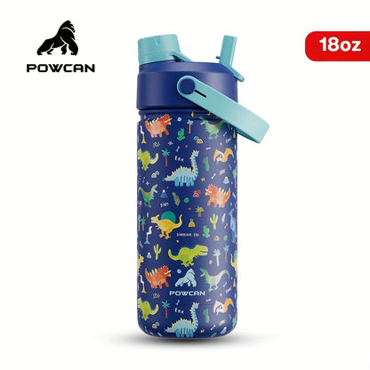 18oz POWCAN Unicorn & Rainbow Design Insulated Water Bottle - Non-Slip, Stainless Steel, Perfect for Valentine'S Day, Easter, Mother'S Day, Independence Day, Valentine'S Day Gift|Playful Design|Durable Build, Unicorn Accessor