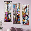Conjunto de 3 Quadros Decorativos Musicais Suspensos
